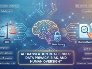 AI Translation Challenges: Data Privacy, Bias, and Human Oversight — Featured im